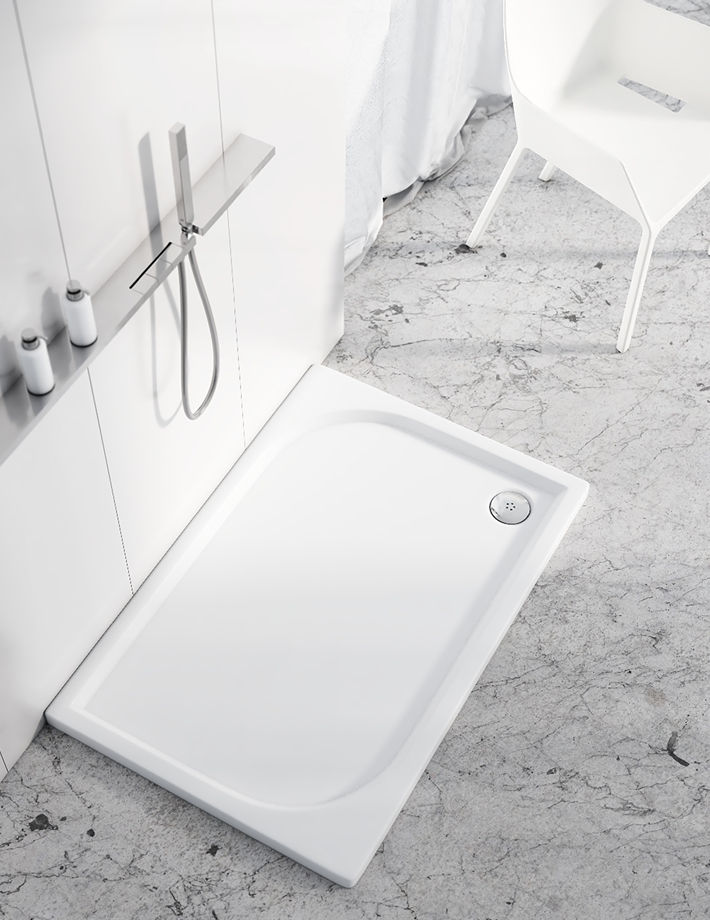 Showers trays and cabins.