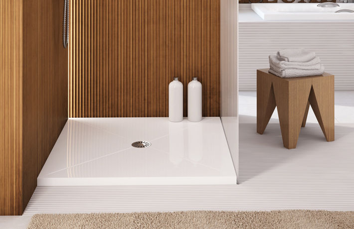 Showers trays and cabins.